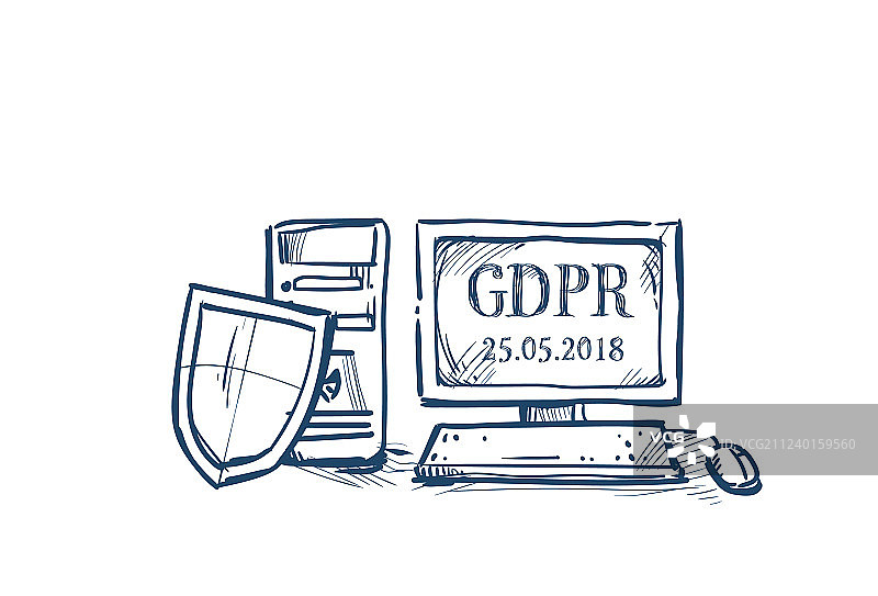 个人数据安全保护盾牌图片素材