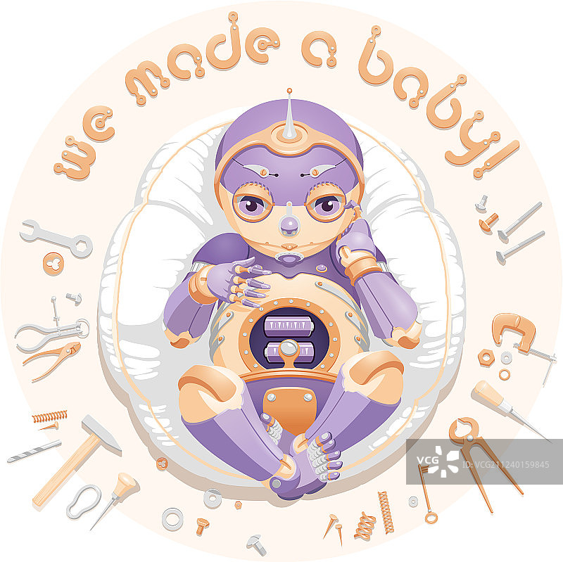 婴儿机器人图片素材