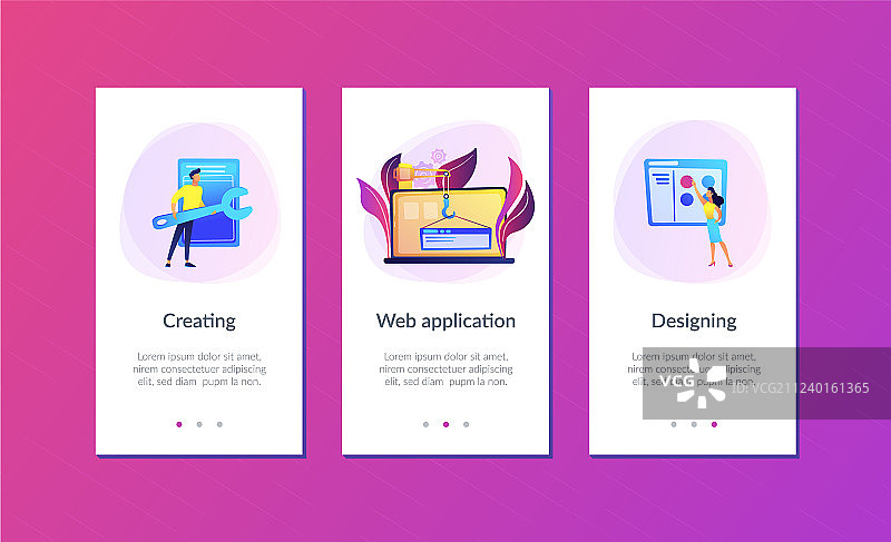 Web开发应用程序界面模板图片素材