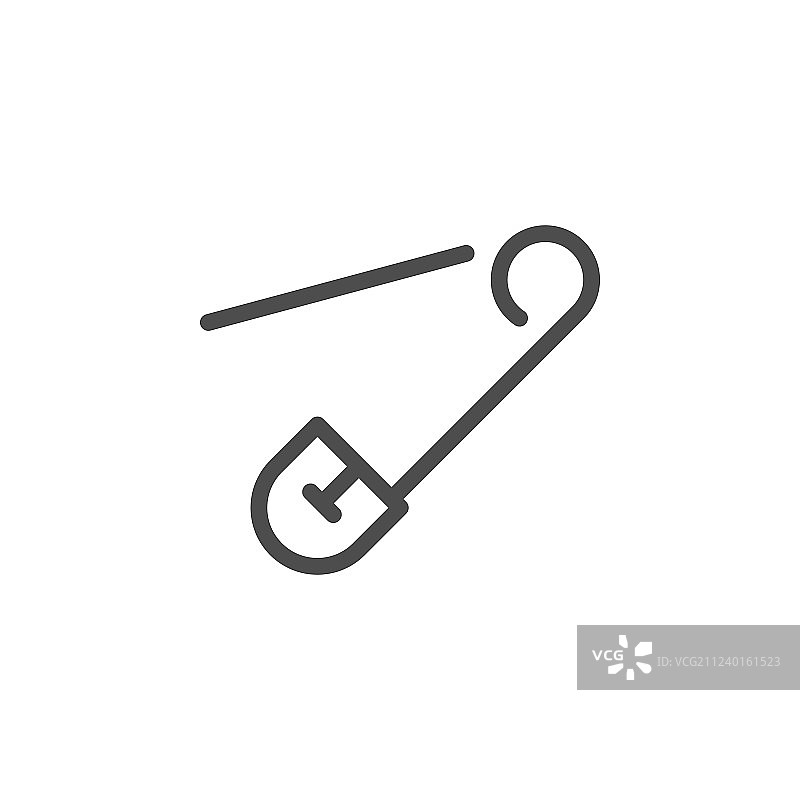 安全别针线条图标图片素材