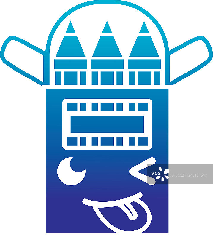 彩色铅笔可爱风剪影图片素材