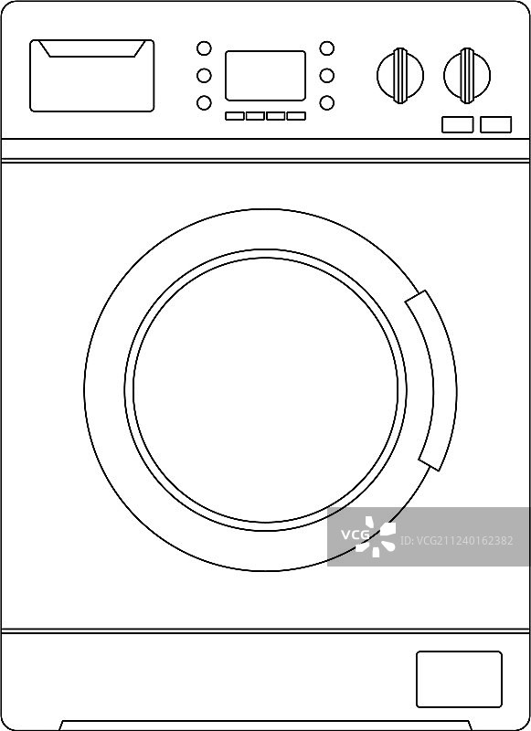 洗衣机轮廓图标图片素材