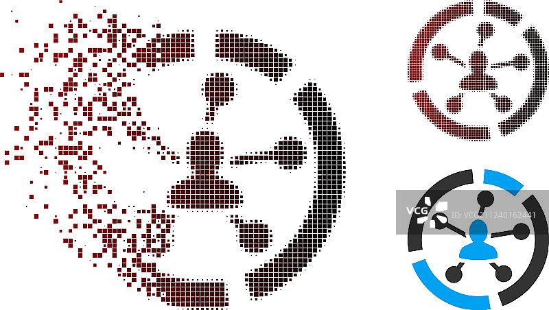 损坏像素半色调关系图图标图片素材