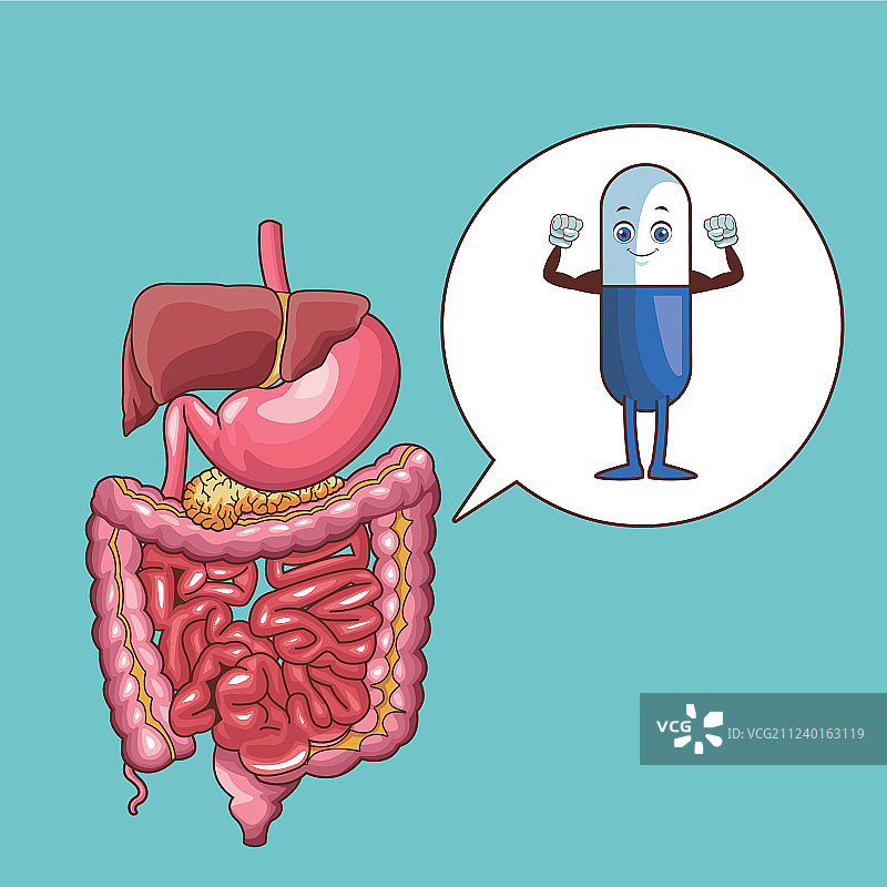 卡通胃痛图片素材