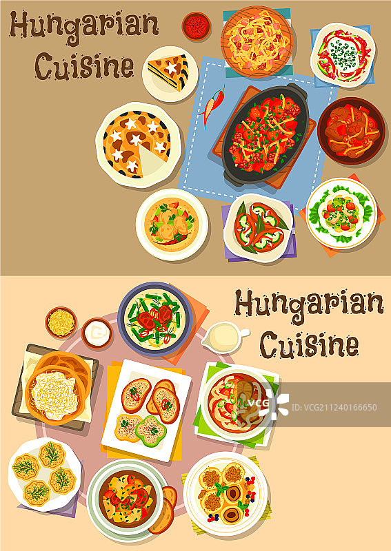匈牙利美食午餐图标设计图片素材