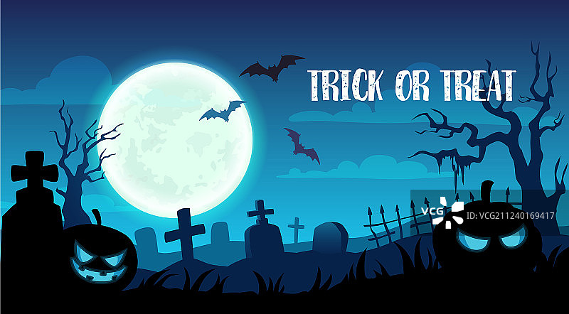 万圣节不给糖就捣蛋墓地设计图片素材