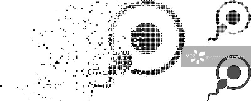 像素化精子授精图标图片素材