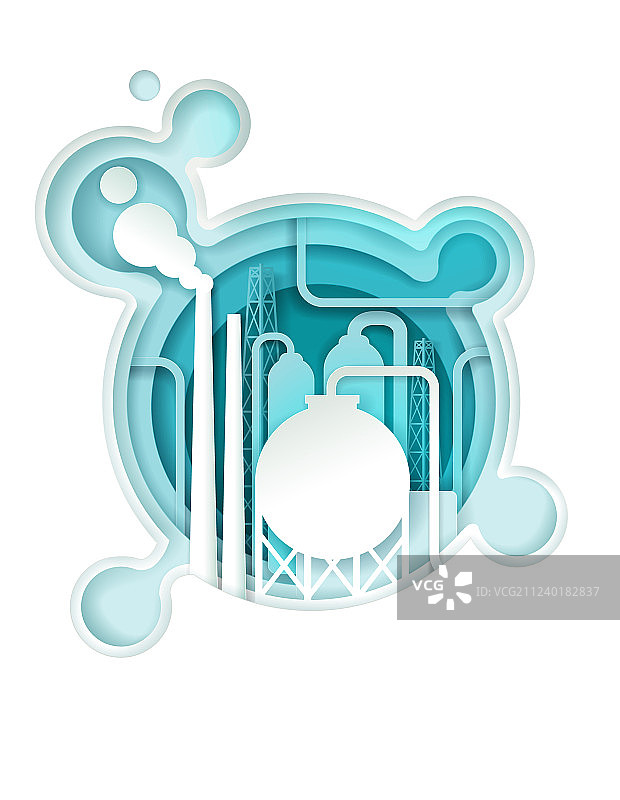 化工行业工厂纸艺图片素材