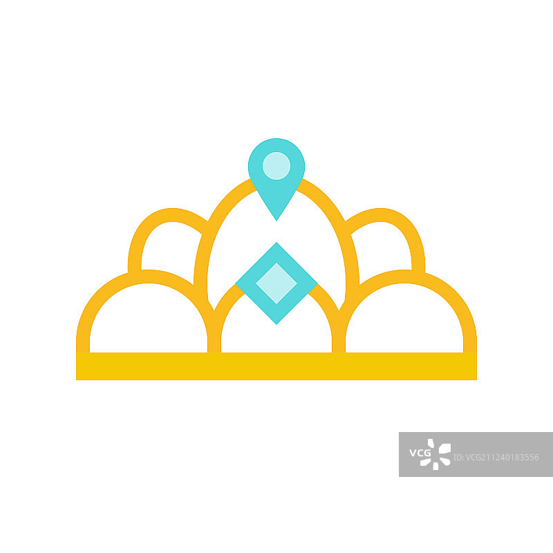 选美皇冠珠宝相关图标（扁平风格）图片素材