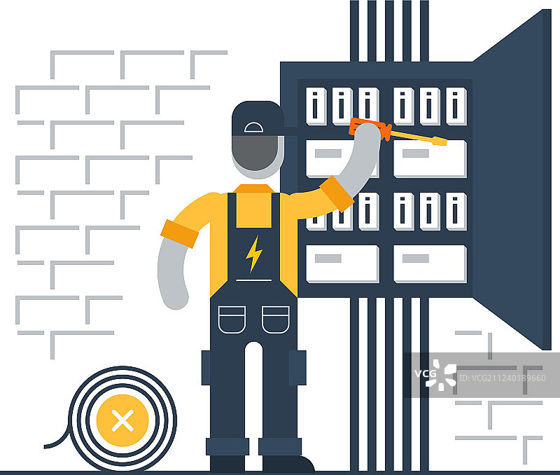 电力与互联网连接图片素材