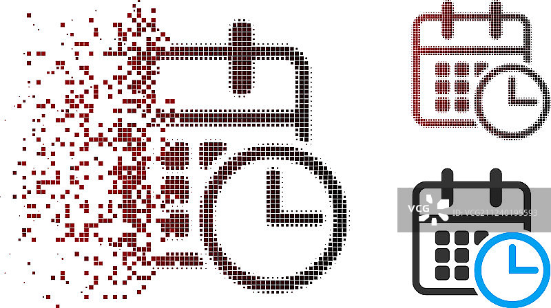 溶解像素半色调时间表图标图片素材