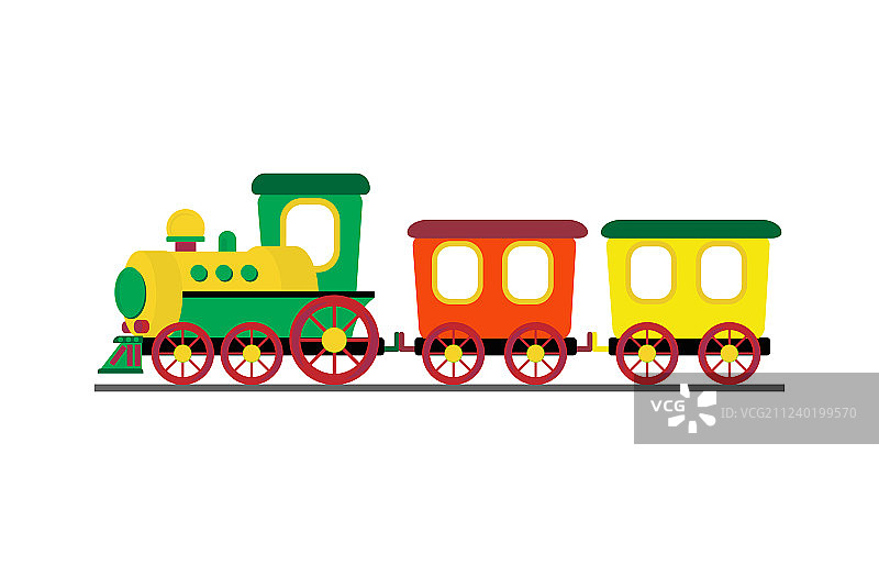 彩色积木卡通玩具火车图片素材