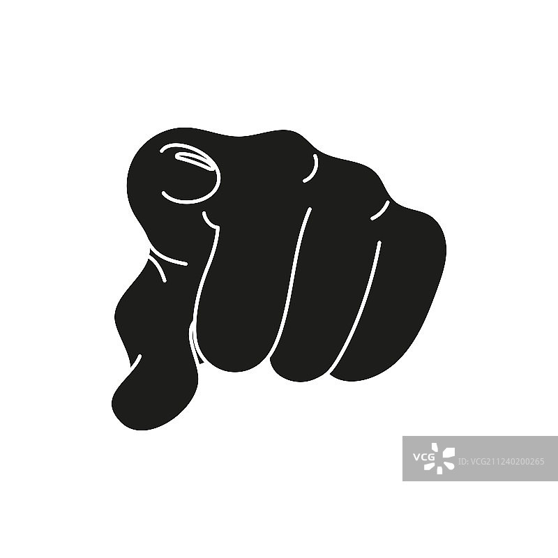 浅色背景下的指向手势图片素材