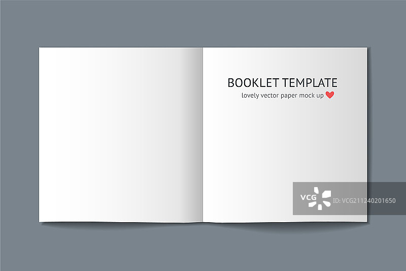 方形书本的逼真模板图片素材