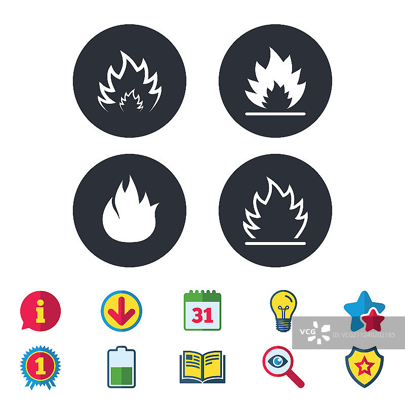 火焰图标热力标志图片素材