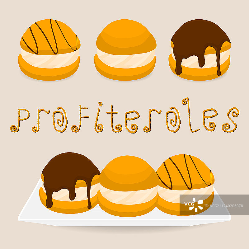 自制甜点泡芙蛋糕图片素材