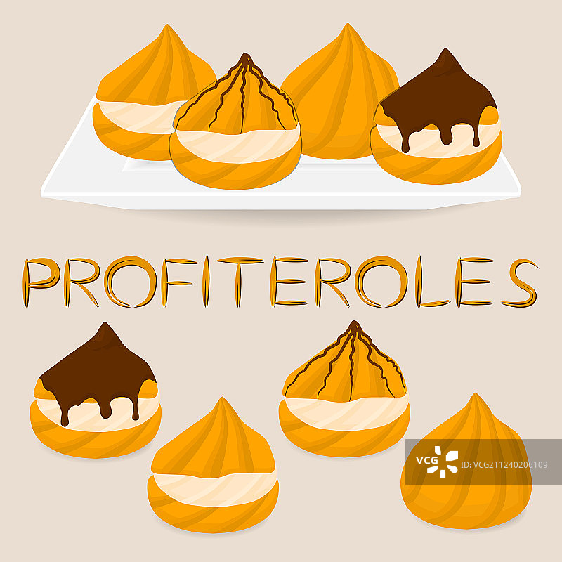 自制甜点泡芙蛋糕图片素材