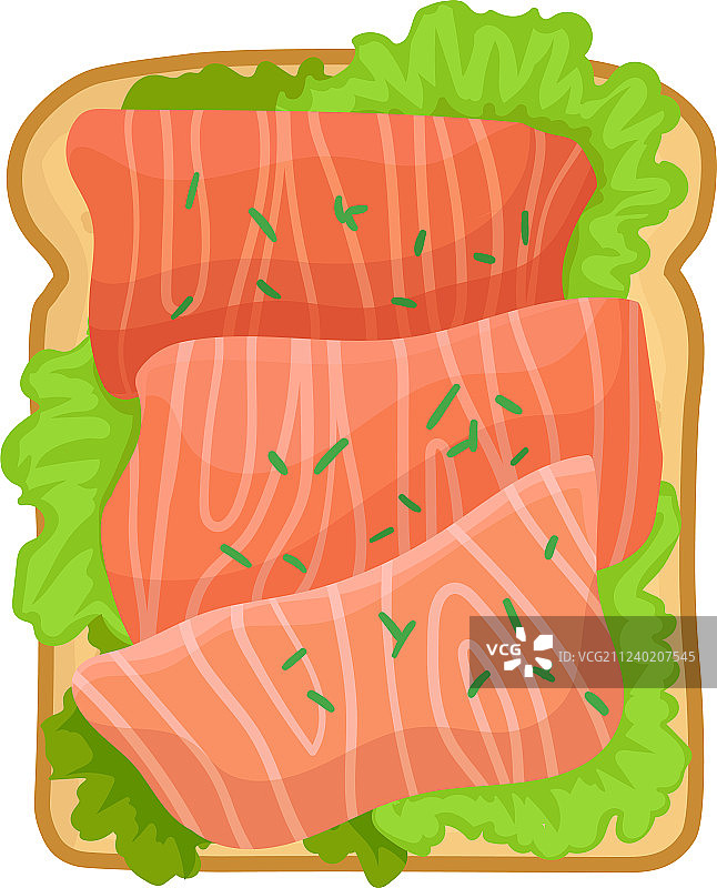 美味三明治扁平图标图片素材