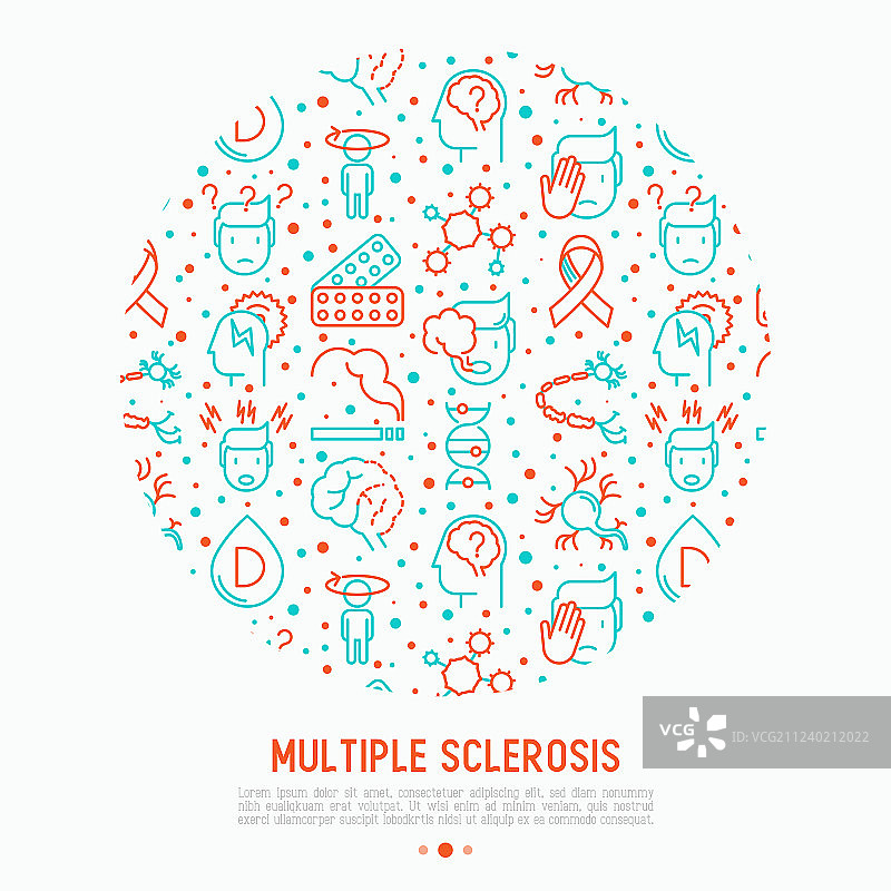圆形多发性硬化概念图片素材