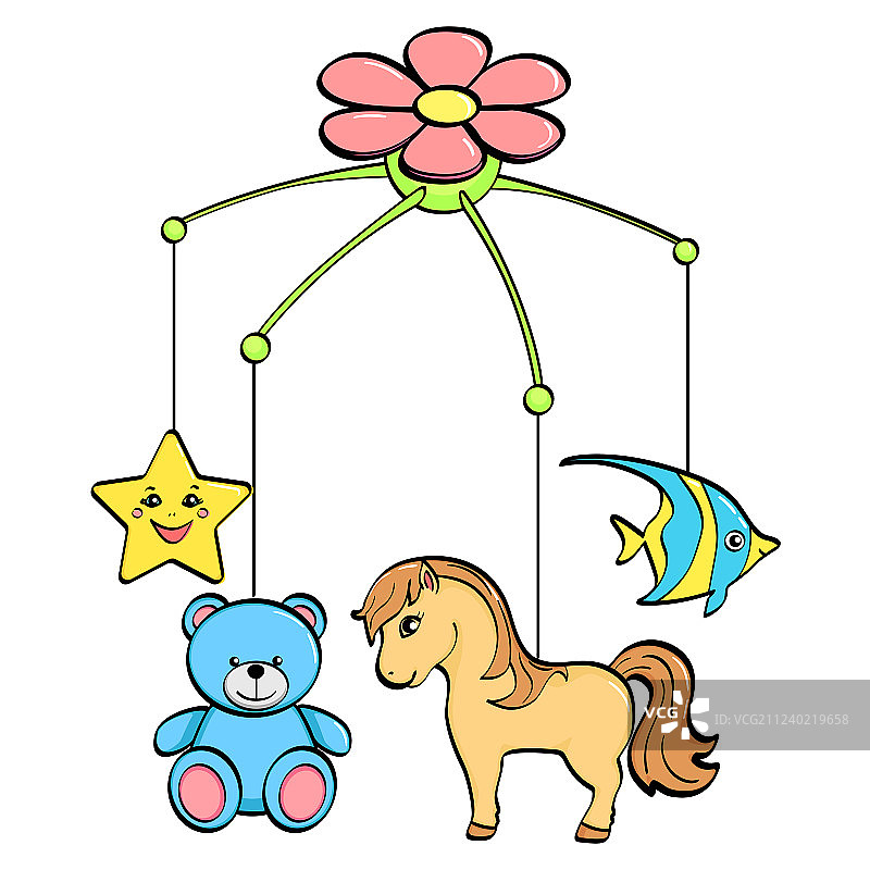 白色背景上的音乐玩具图片素材