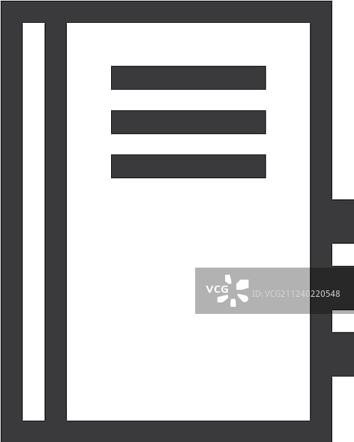 隔离文档纸笔记本轮廓图标图片素材