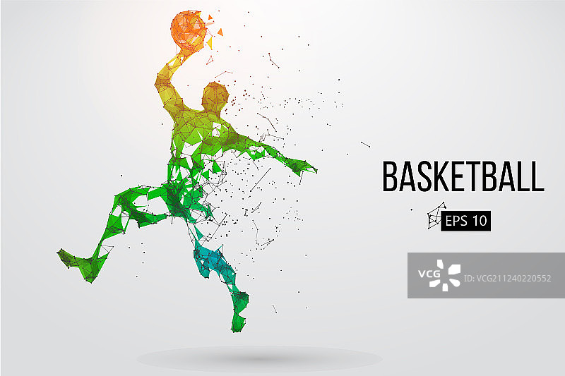 篮球运动员轮廓图片素材