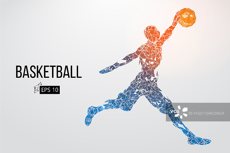 篮球运动员轮廓图片素材