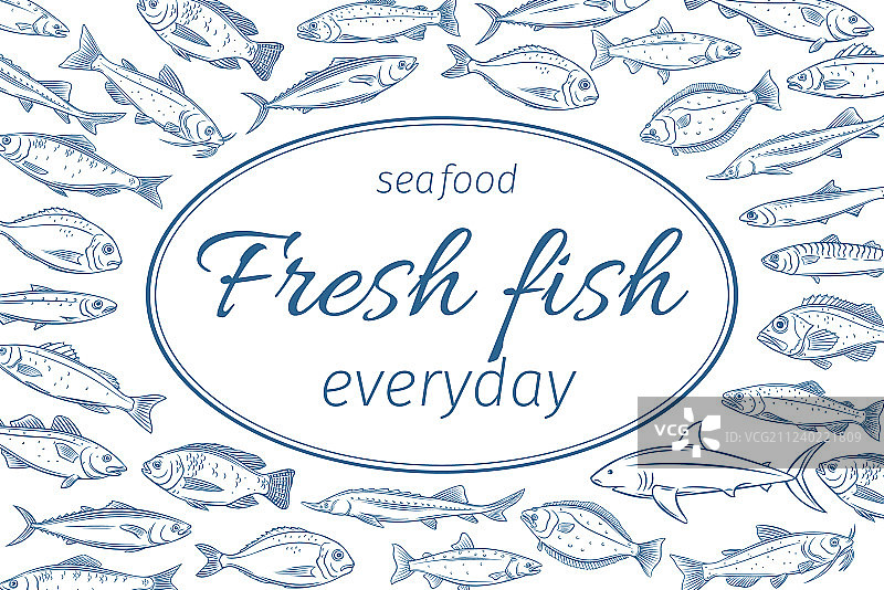 手绘鱼海报图片素材