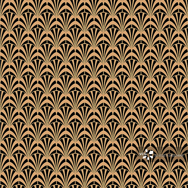 装饰艺术风格黑色金色几何图案图片素材