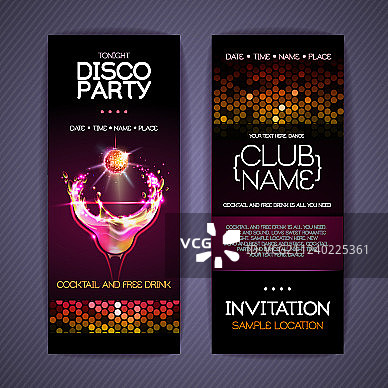 迪斯科企业形象模板鸡尾酒图片素材