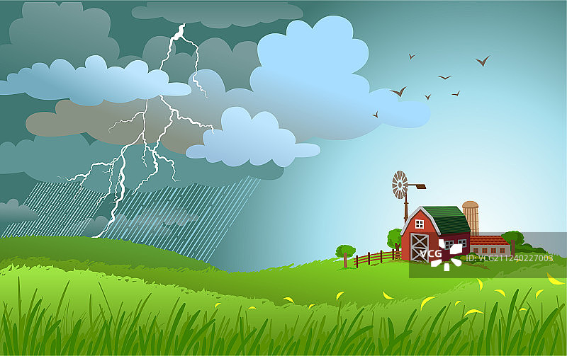 雨季来临图片素材