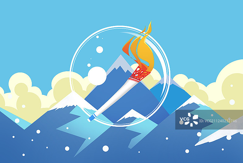 滑冰插画图片素材