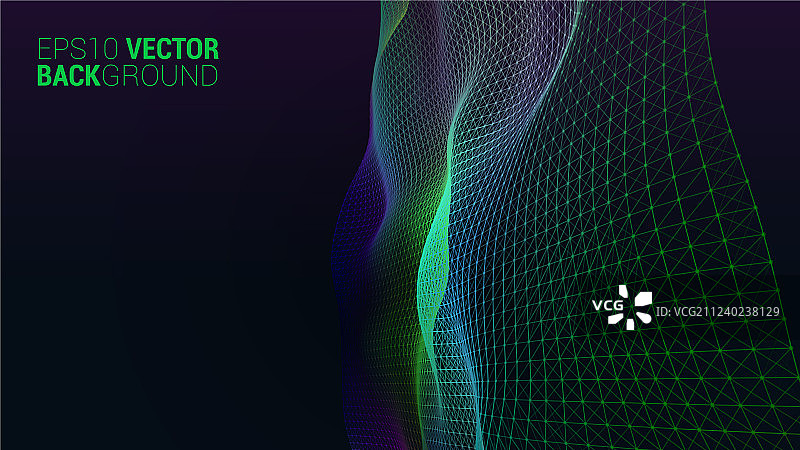 抽象未来主义数字景观图片素材