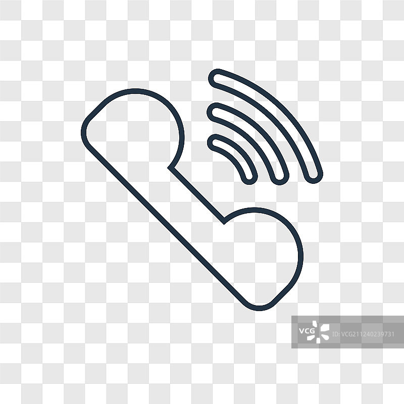 电话呼叫概念线性图标图片素材