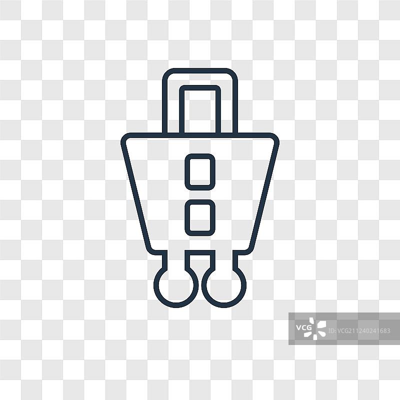 购物车概念线性隔离图标图片素材
