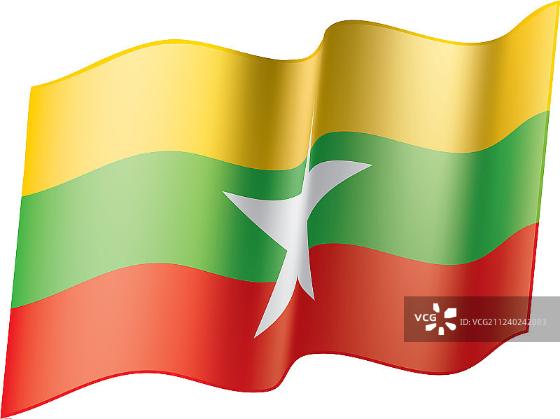 缅甸国旗图片素材