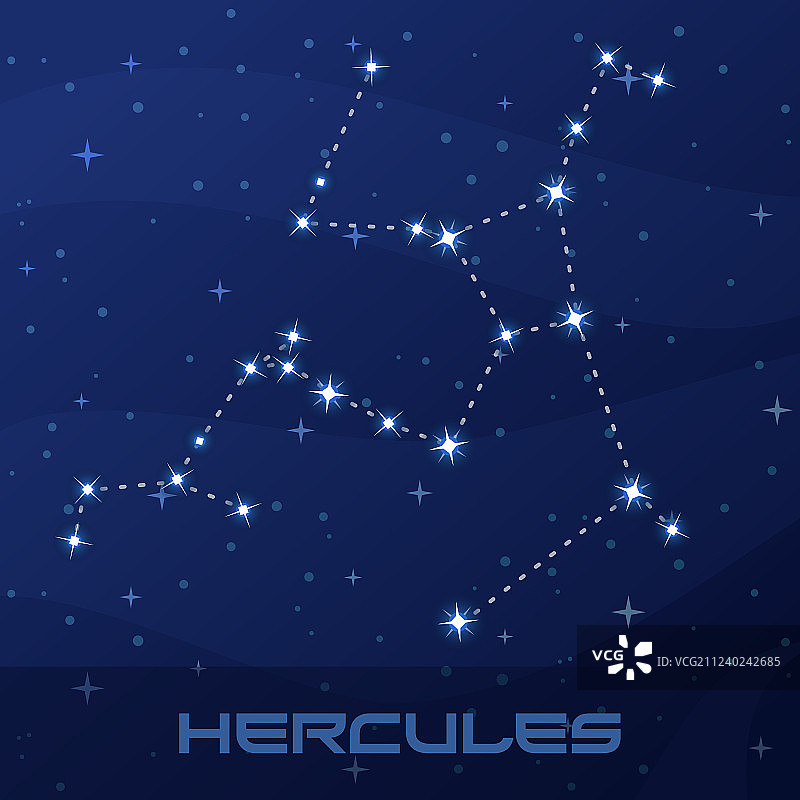 武仙座夜空星空图片素材