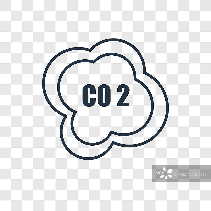 雾霾概念线性图标（透明背景）图片素材