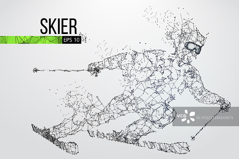 滑雪者剪影图片素材