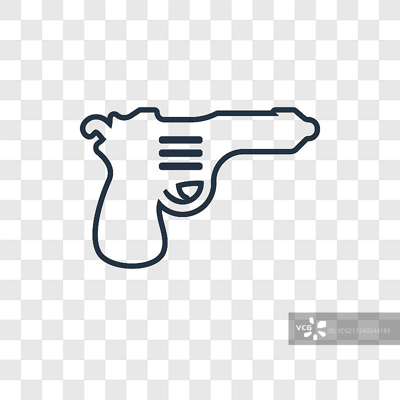 枪概念线性图标图片素材