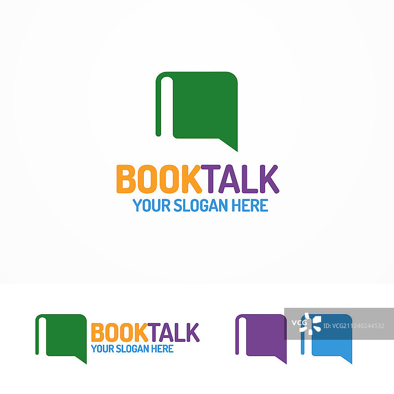 不同颜色的图书讨论标志合集图片素材