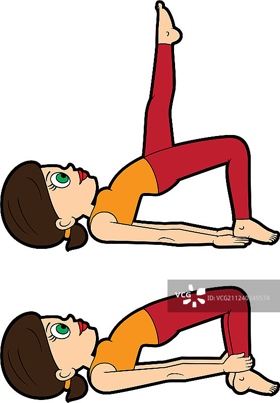 瑜伽体式合集：桥式图片素材