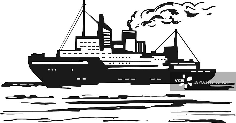 破冰船破冰图片素材