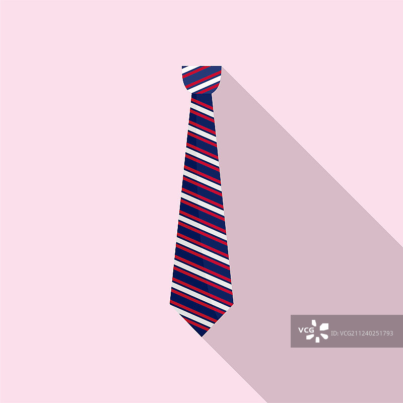 条纹领带图标（扁平风格）图片素材