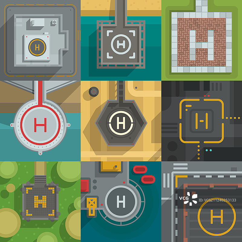 直升机停机坪空运图片素材