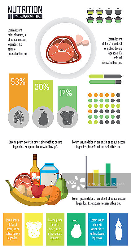 营养与食物信息图图片素材