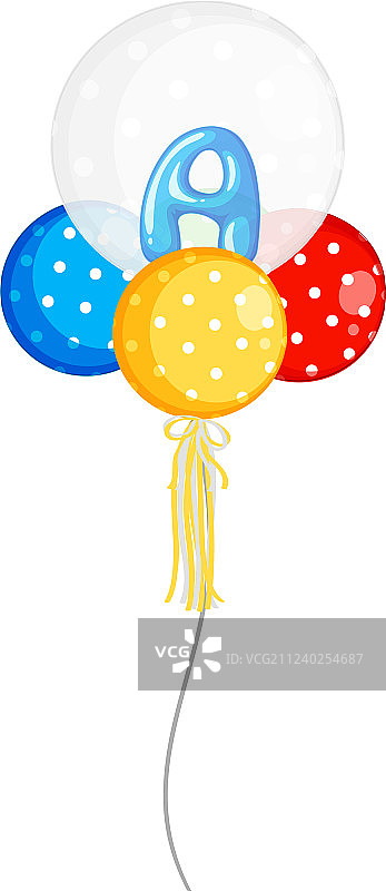 彩色气球和字母A图片素材