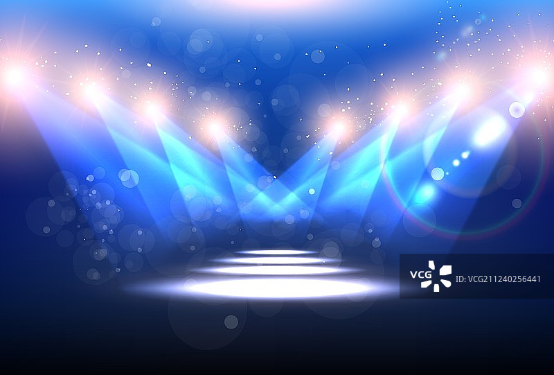 蓝色聚光灯背景图片素材