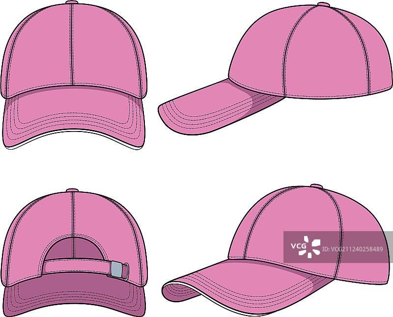 粉色棒球帽图案合集图片素材