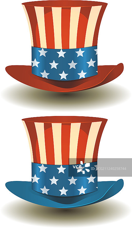 美国节日的山姆大叔高顶礼帽图片素材